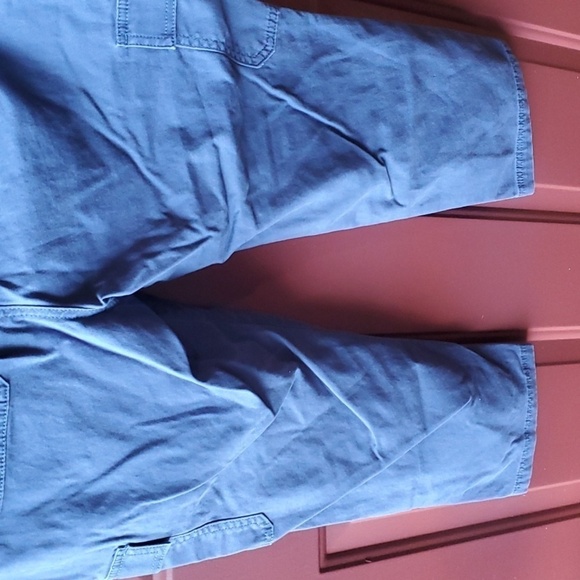 Eddie Bauer blue 6 pocket 98% cotton crop. Specially dyed size 10 - Picture 8 of 12